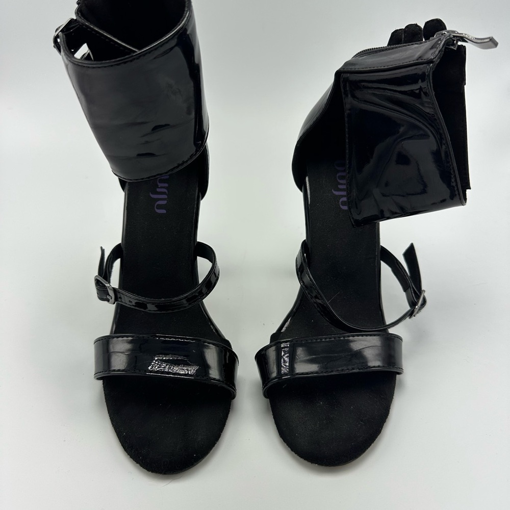 Stylish Black Patent Leather Heels